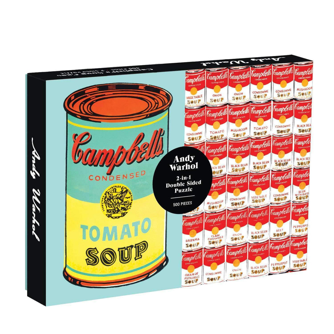 Andy Warhol Soup Can 2-sided 500 Piece Puzzle 2-sided 500 Piece Puzzles Galison 
