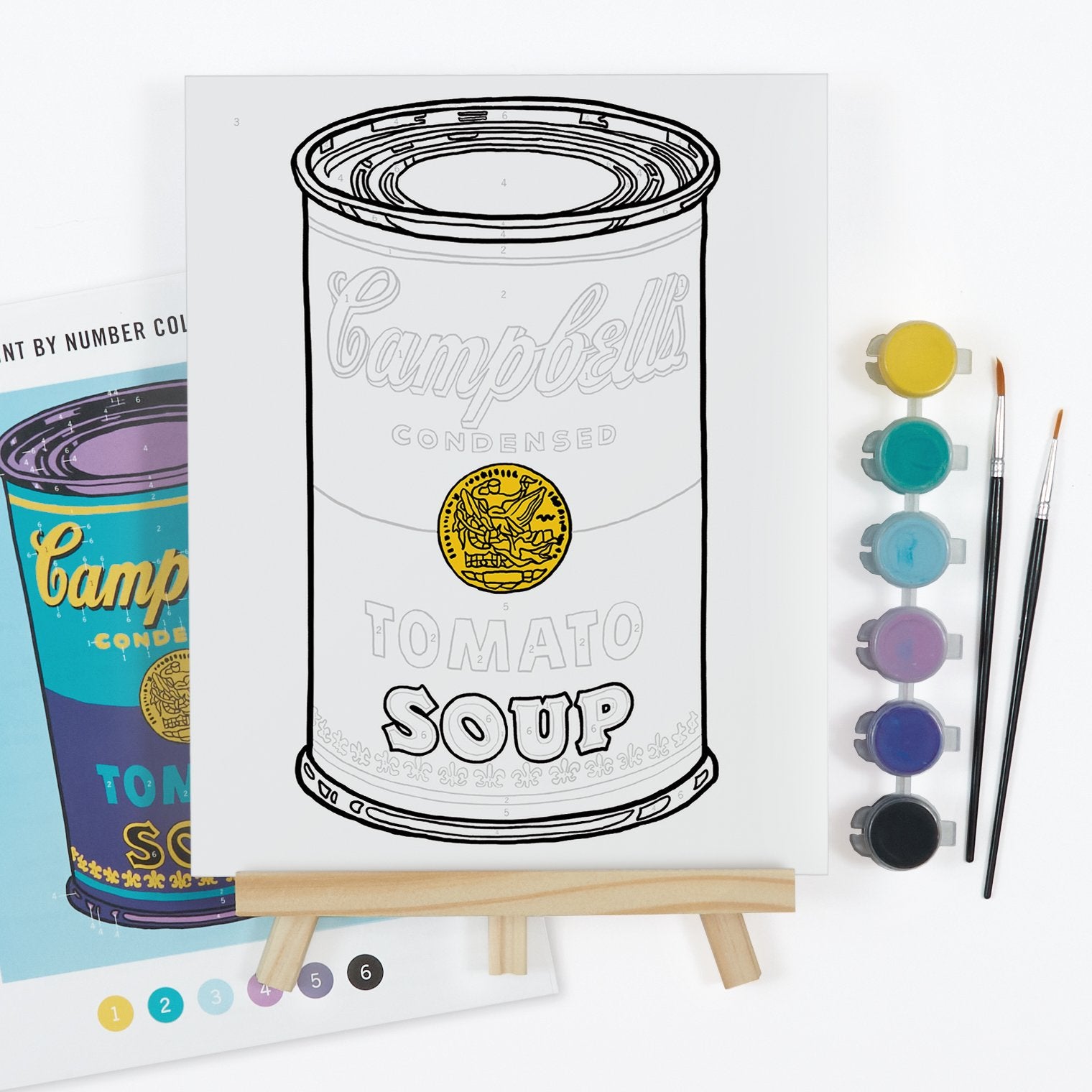 Andy Warhol Soup Can Paint By Number Kit | Galison