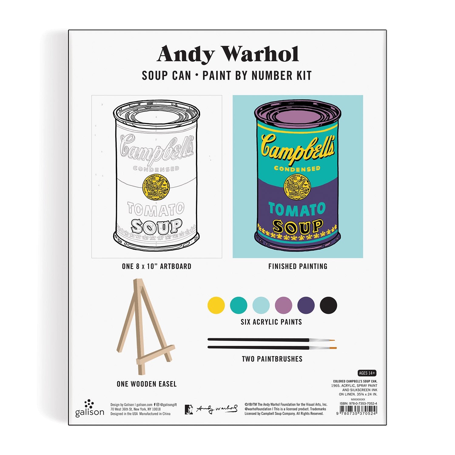 Andy Warhol Soup Can Paint By Number Kit | Galison