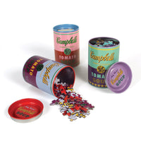 Andy Warhol Soup Cans Set of 3 Shaped Puzzles in Tins Set of 3 Shaped Puzzles in Tins Andy Warhol Collection 