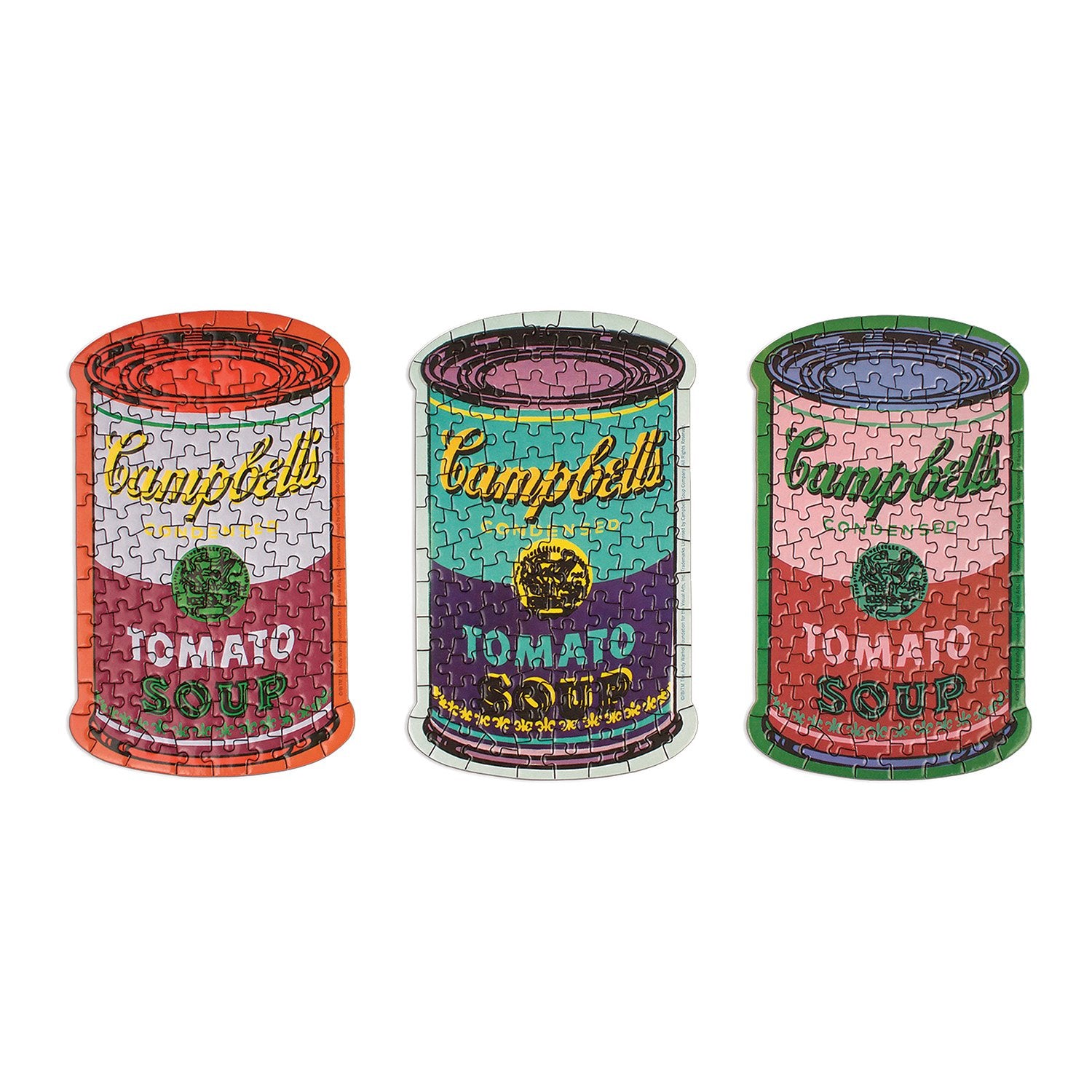 Andy Warhol Soup Cans Set of 3 Shaped Puzzles in Tins | Galison