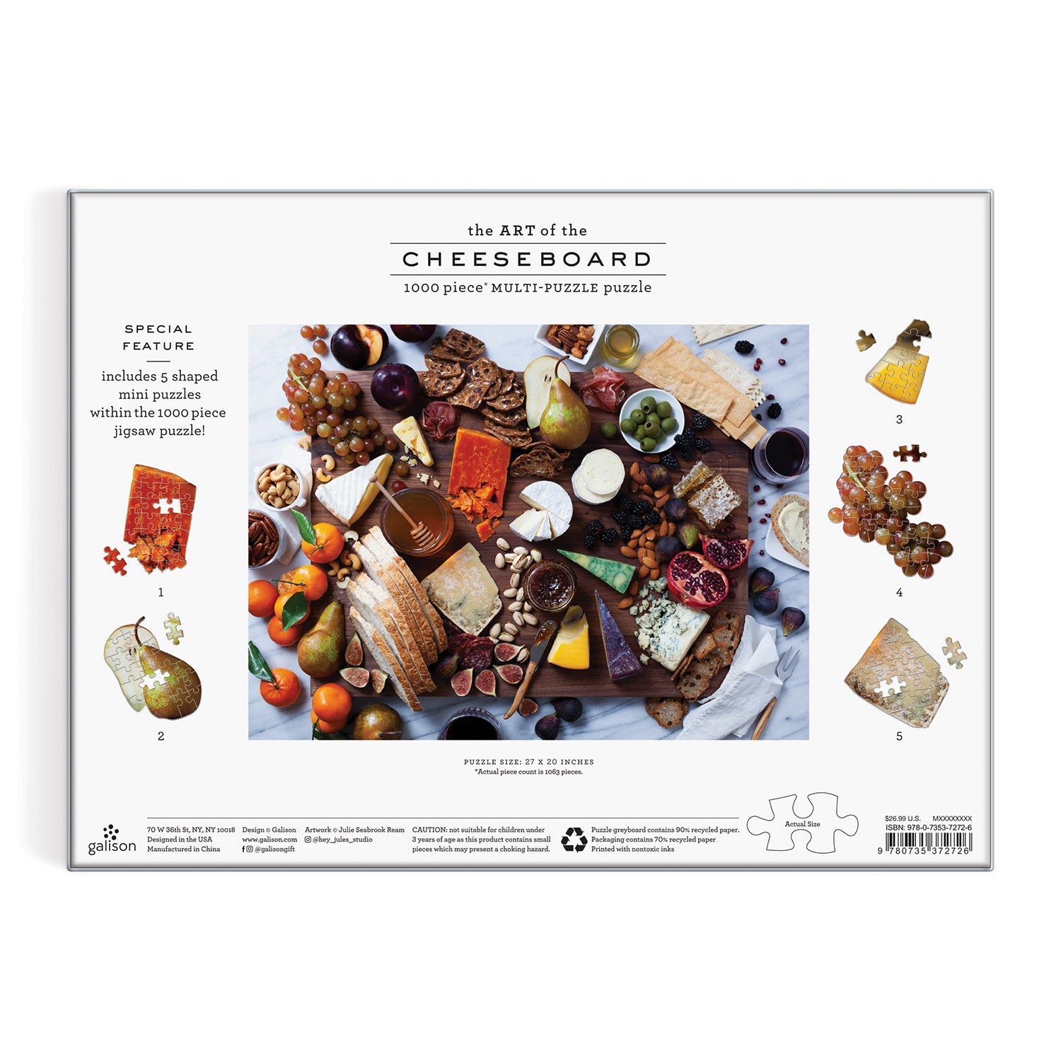 Art of the Cheeseboard 1000 Piece Puzzle | Galison