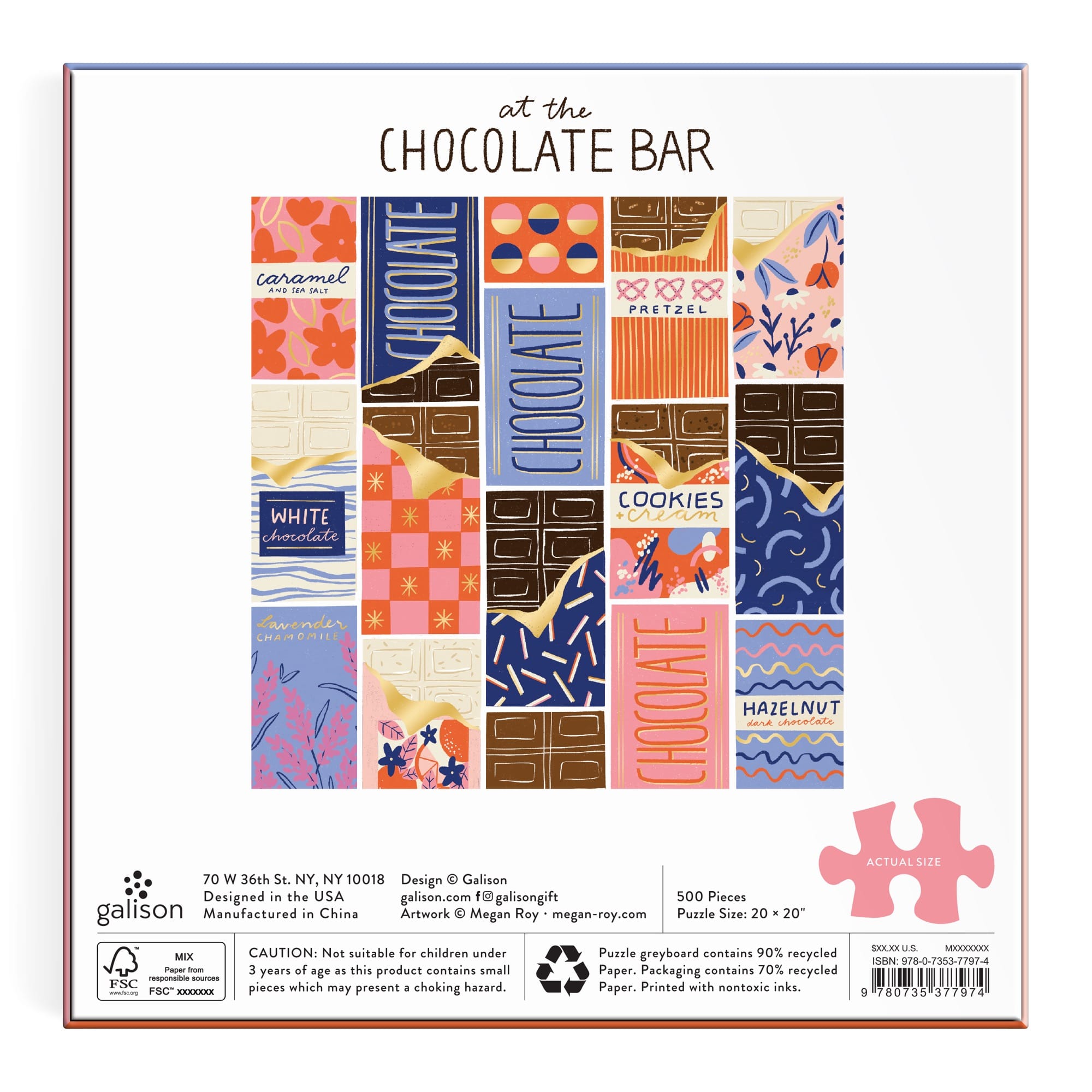 At the Chocolate Bar 500 Piece Foil Puzzle – Galison