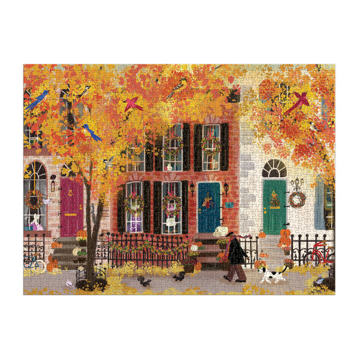 Autumn in the Neighborhood 1000 Piece Puzzle Puzzles Joy Laforme 