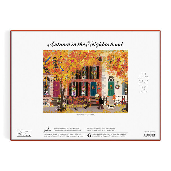 Autumn in the Neighborhood 1000 Piece Puzzle Puzzles Joy Laforme 