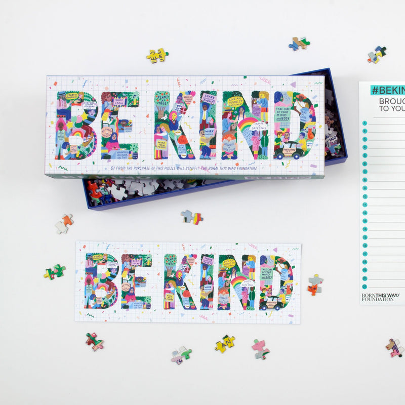Be Kind 1000 Piece Panoramic Jigsaw Puzzle 1000 Piece Puzzles Sarah Walsh 