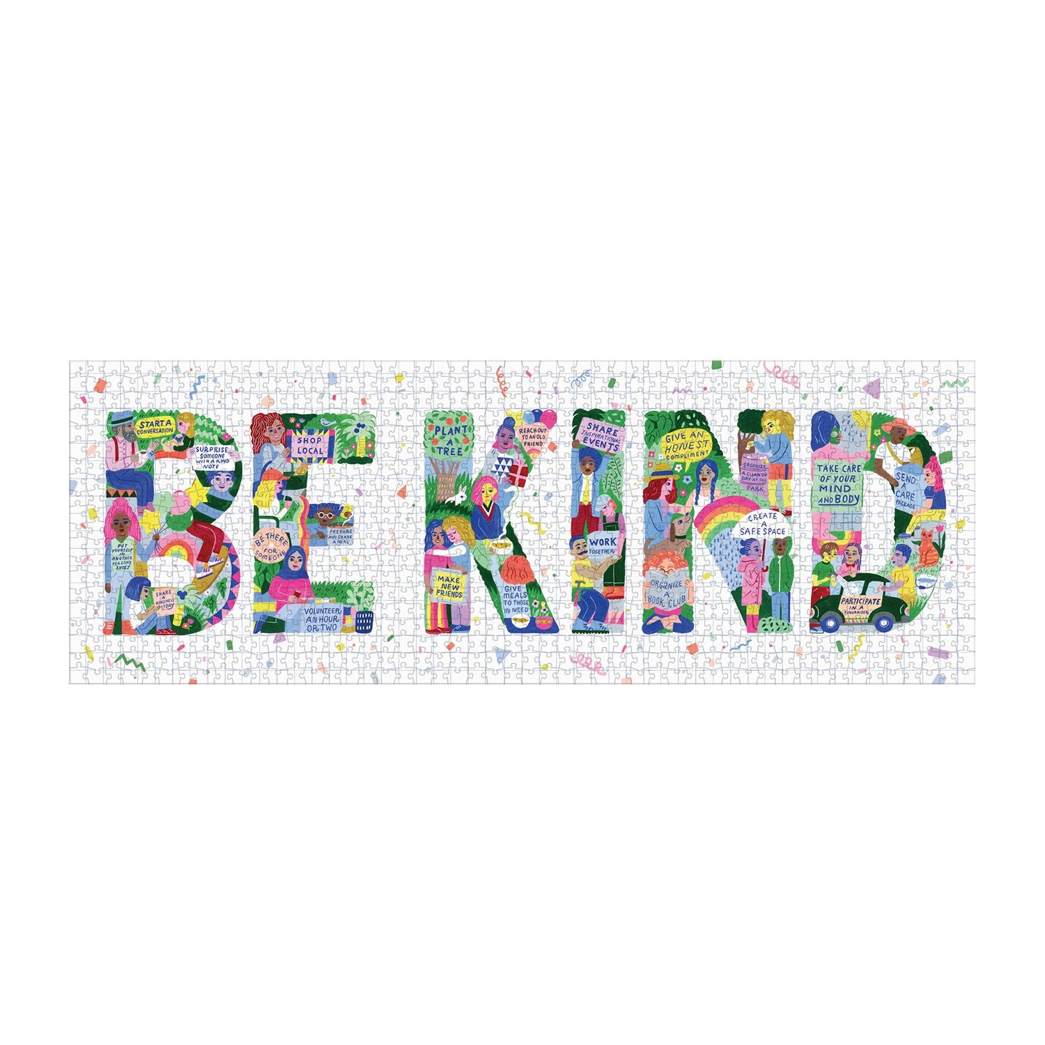 Be Kind 1000 Piece Panoramic Jigsaw Puzzle | Galison