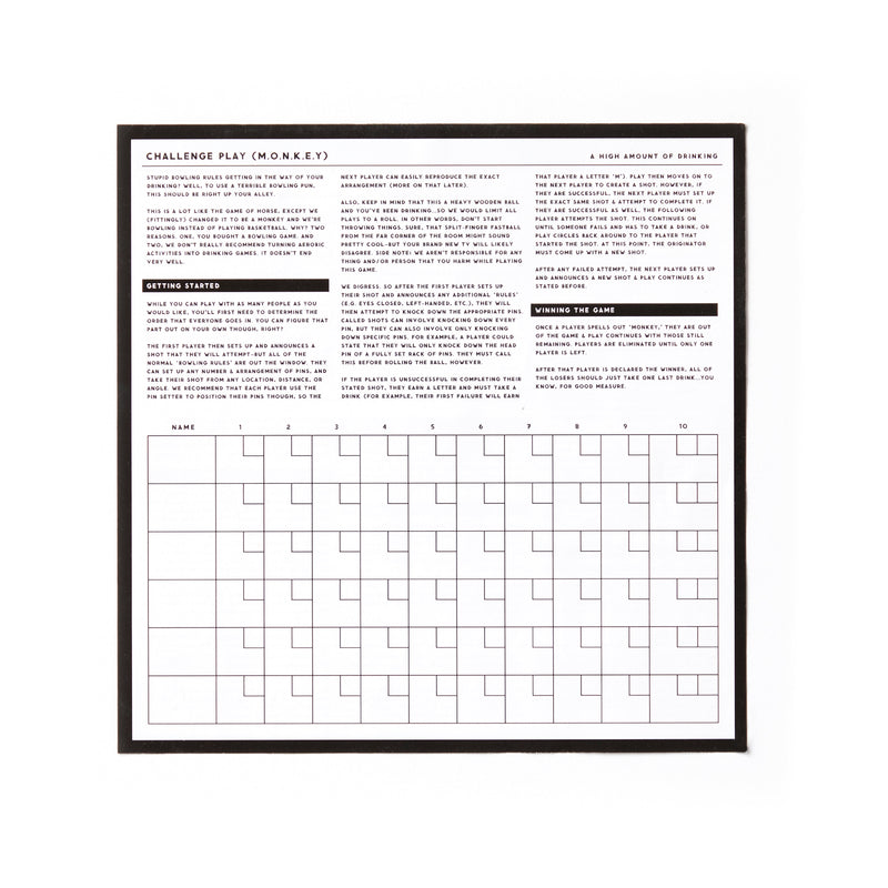 Beer Bowling Drinking Game Set Brass Monkey 