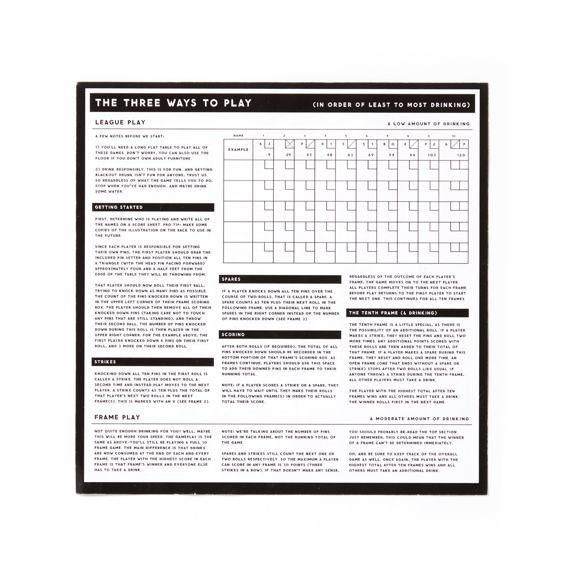 Beer Bowling Drinking Game Set Brass Monkey 