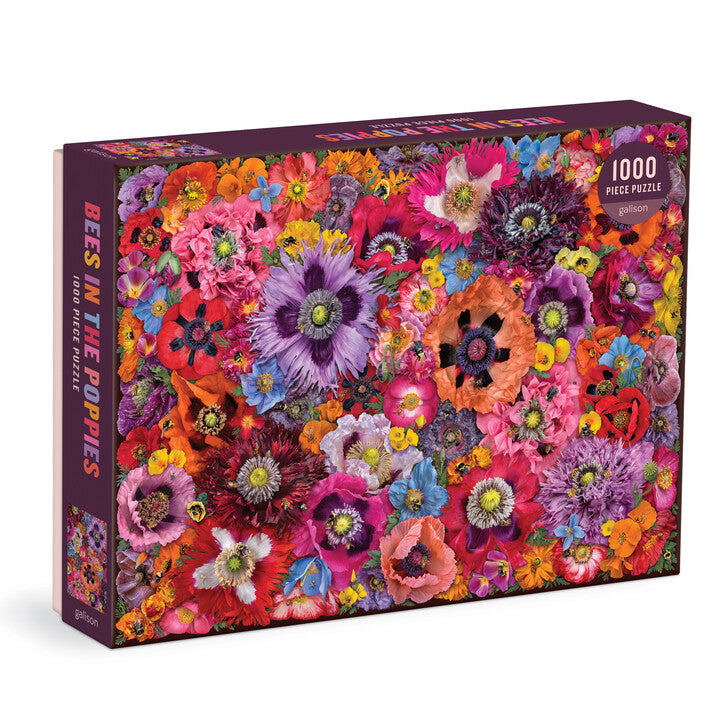 Bees in the Poppies 1000 Piece Puzzle Puzzles Troy Litten 