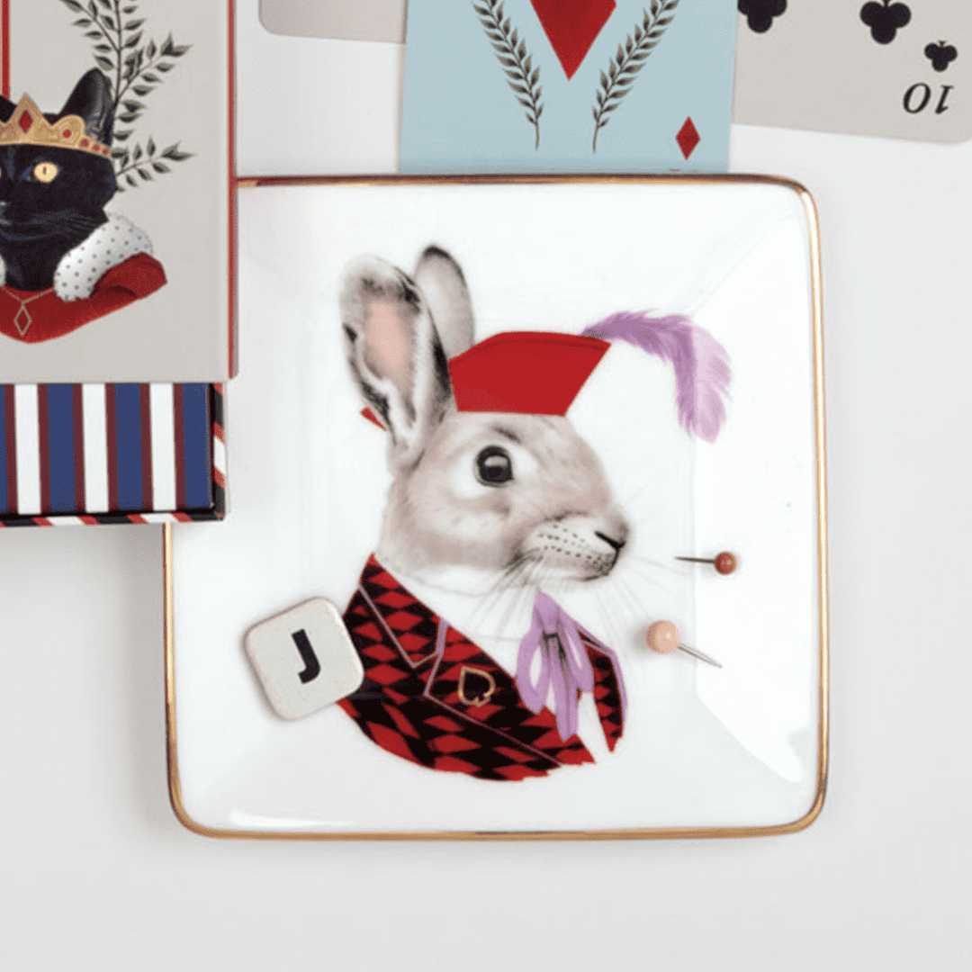 Berkley Bestiary Jack Rabbit Square Tray | Galison