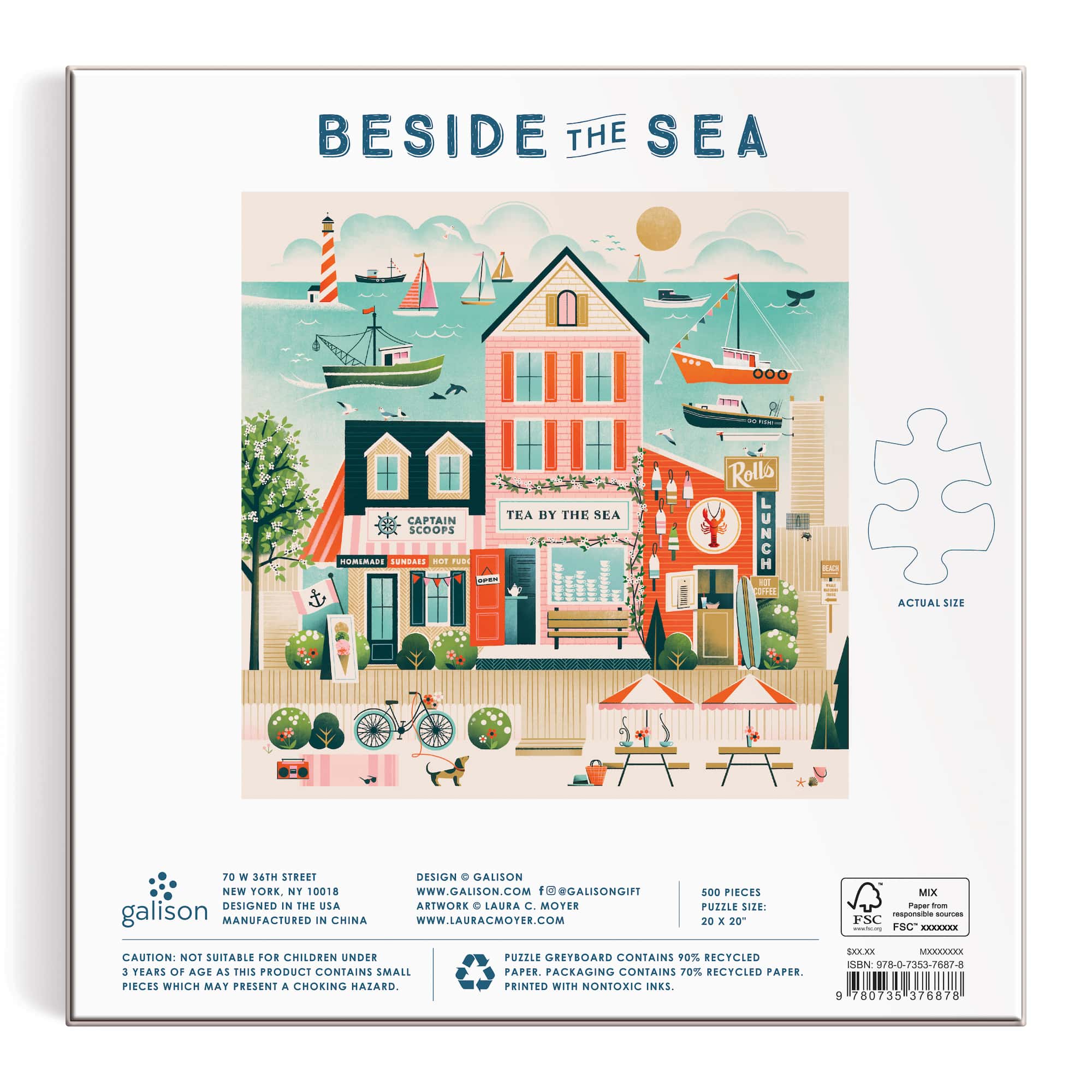 Beside the Sea 500-Piece Puzzle | Galison
