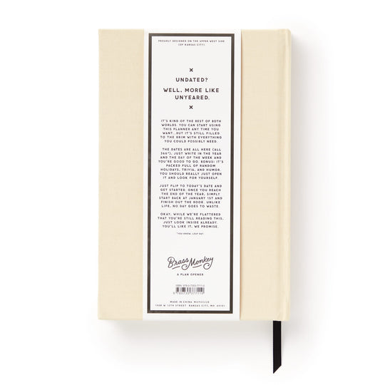 Big Plans Undated Standard Planner Brass Monkey 