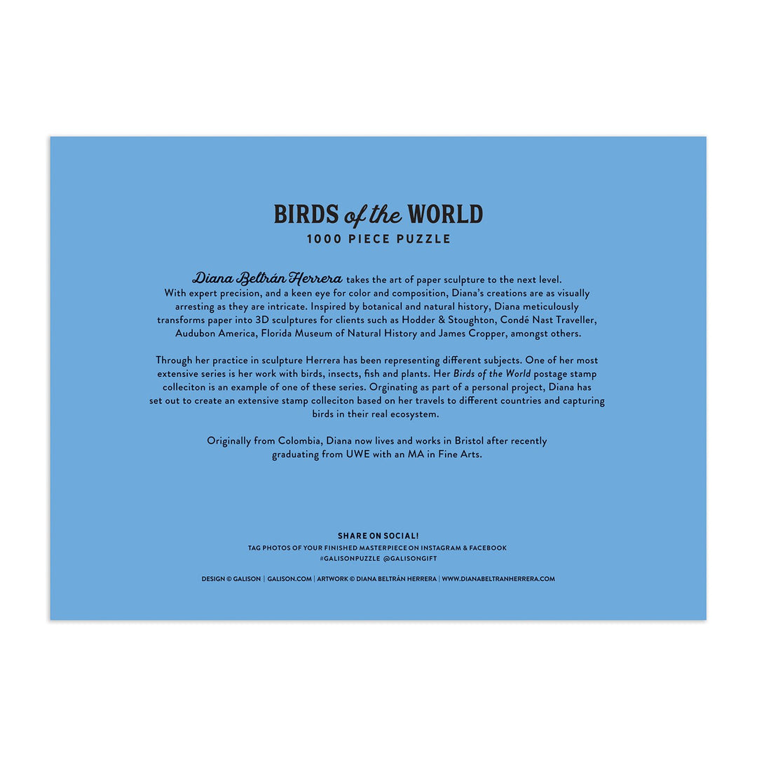 Birds of the World 1000 Piece Jigsaw Puzzle 1000 Piece Puzzles Diana Beltran Herrera Collection 