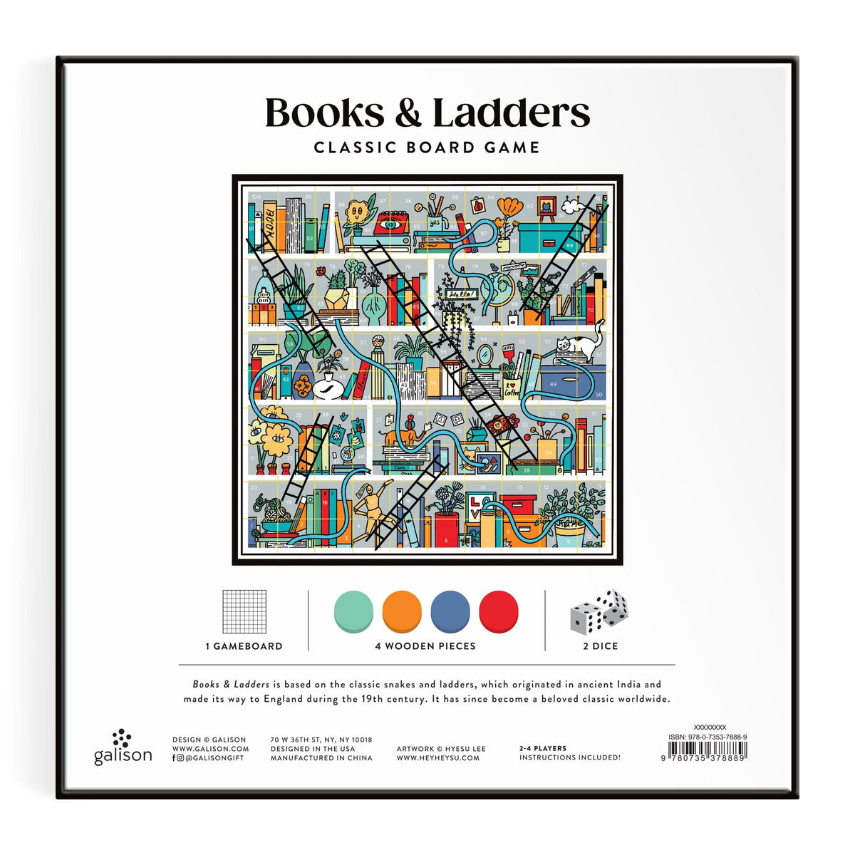 Books and Ladders Classic Board Game – Galison