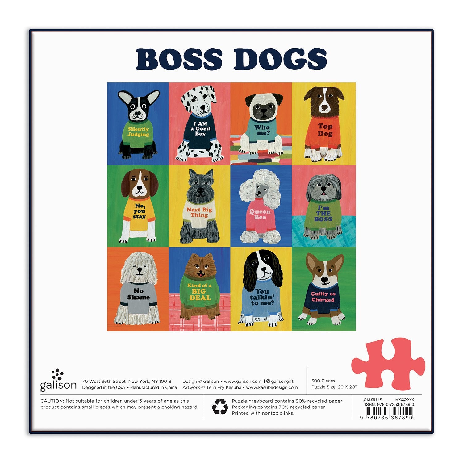 Boss Dogs 500 Piece Family Puzzle | Galison