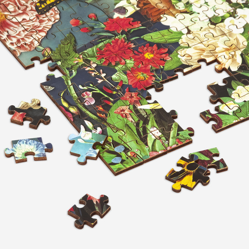 Butterfly Blooms 144 Piece Wood Jigsaw Puzzle Wooden Puzzles Ben Giles 