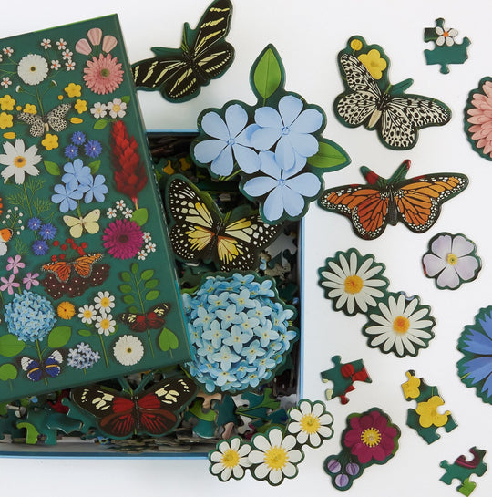 Butterfly Botanica 500 Piece Puzzle with Shaped Pieces 500 Piece Puzzles Diana Beltran Herrera 