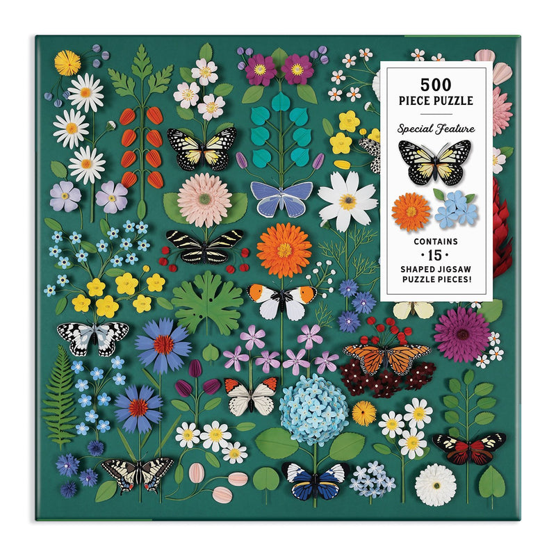 Butterfly Botanica 500 Piece Puzzle with Shaped Pieces 500 Piece Puzzles Diana Beltran Herrera 