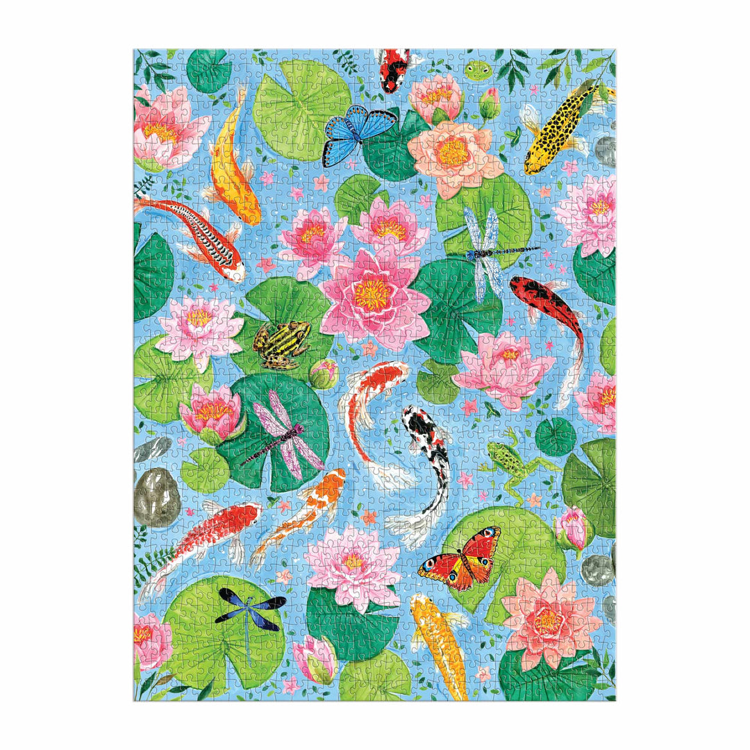 By The Koi Pond 1000 Piece Puzzle in Square Box Catherine Shaw 