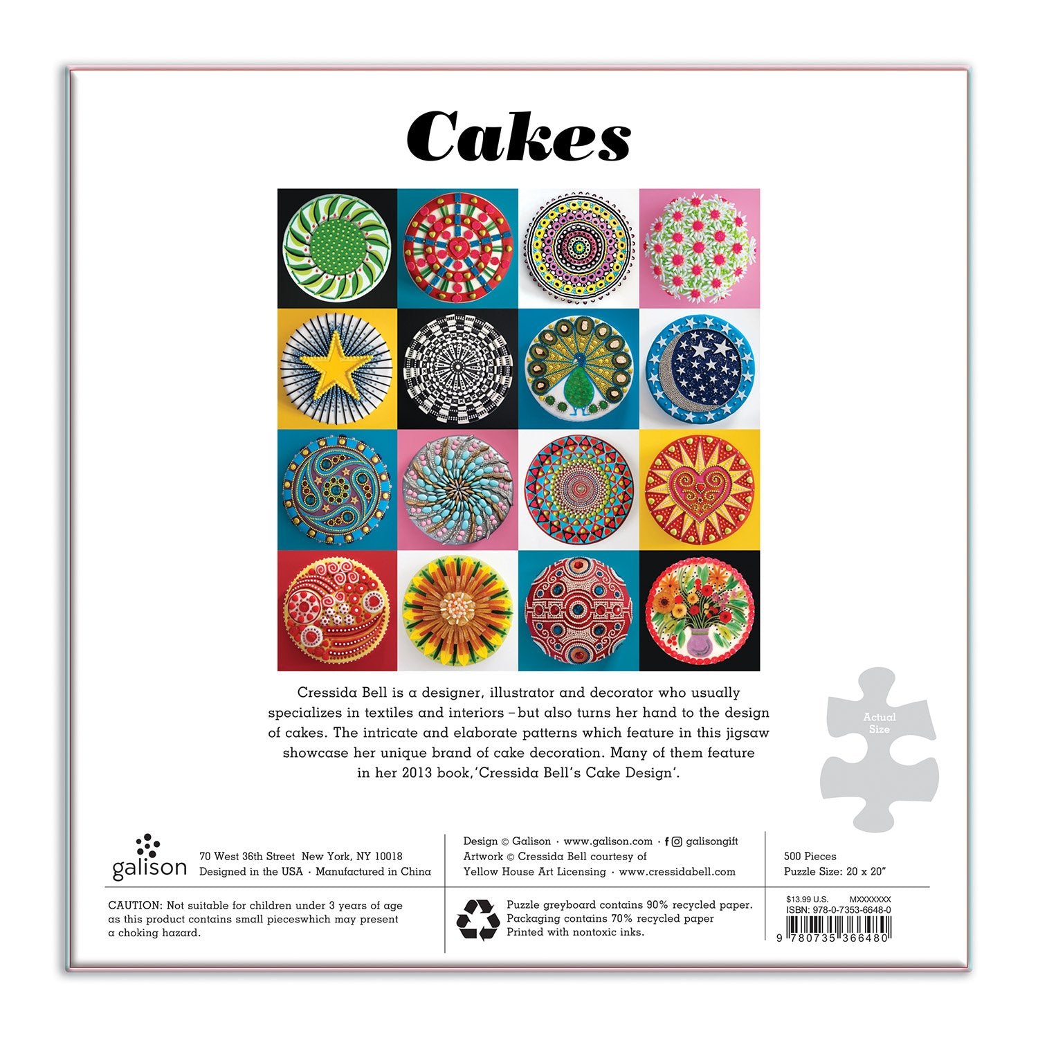 Brain Tree Puzzle 500 Pezzi Cup Cakes – Poster Incluso – Alta Qualità
