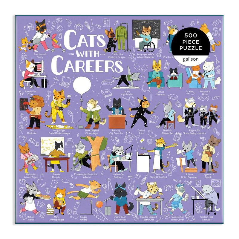 Cats with Careers 500 Piece Jigsaw Puzzle 500 Piece Puzzles Eloise Narrigan 