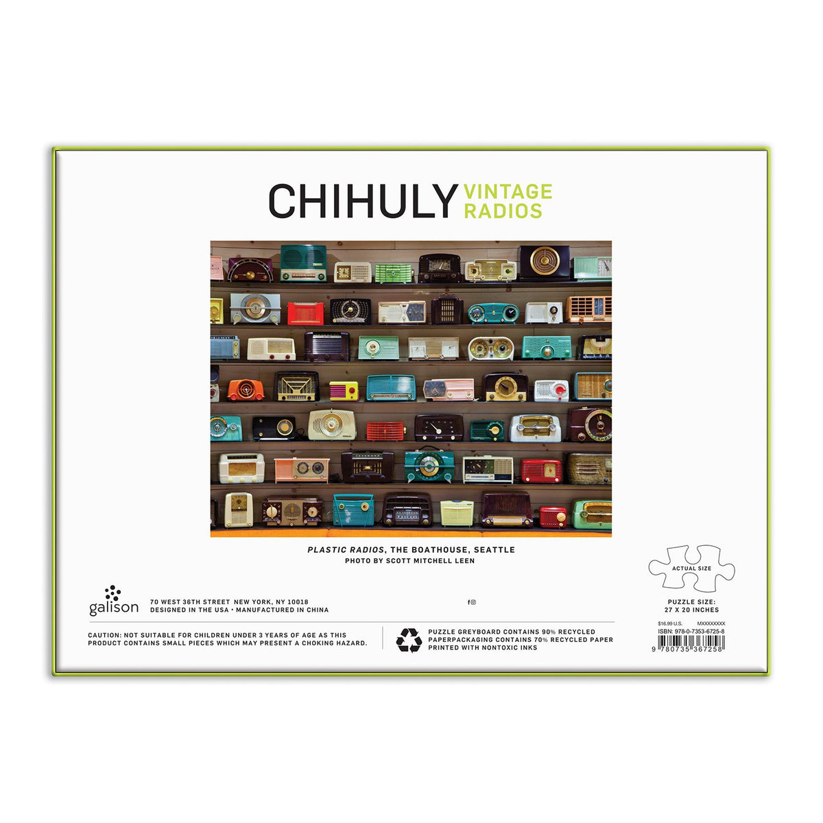 Chihuly Vintage Radios 1000 Piece Puzzle 1000 Piece Puzzles Galison 