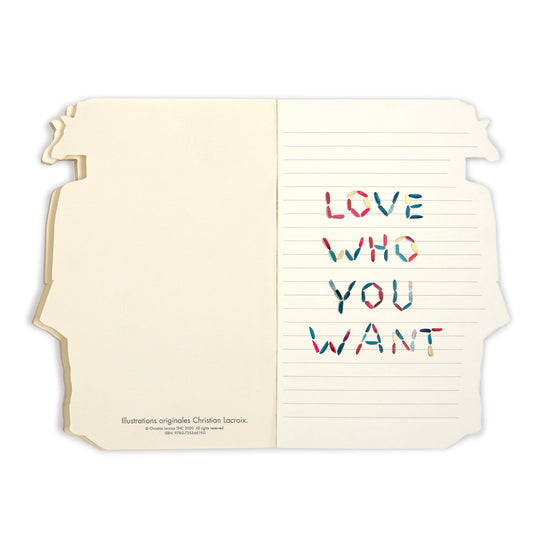 Christian Lacroix Heritage Collection Love Who You Want Die-Cut Notebook Journals and Notebooks Christian Lacroix Collection 