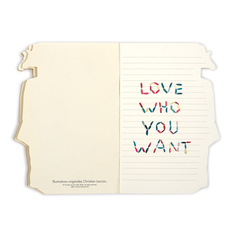 Christian Lacroix Heritage Collection Love Who You Want Die-Cut Notebook Journals and Notebooks Christian Lacroix Collection 