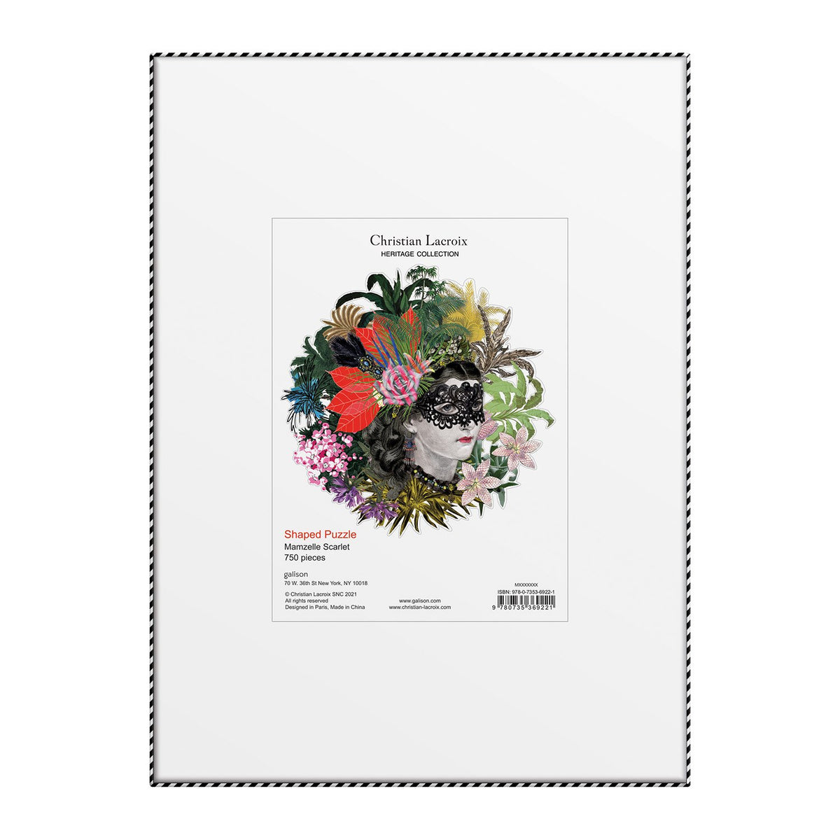 Christian Lacroix Heritage Collection Mam'zelle Scarlett 750 Piece Shaped Puzzle 750 Piece Puzzles Christian Lacroix 
