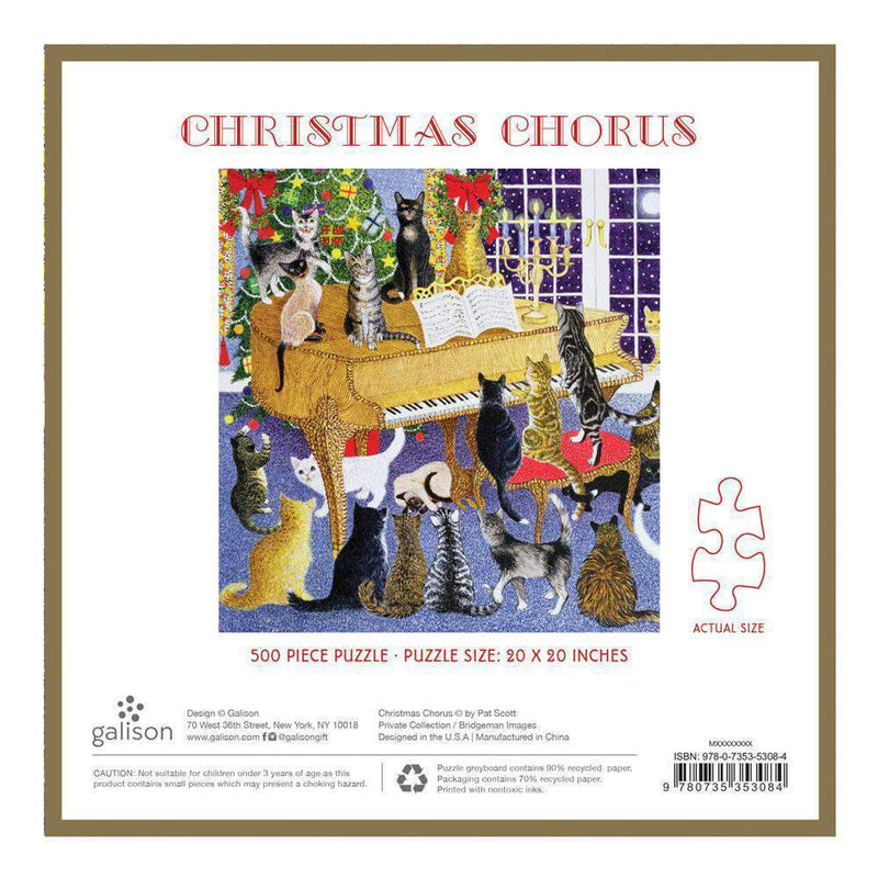 Christmas Chorus 500 Piece Puzzle holiday 500 Piece Puzzles Galison 