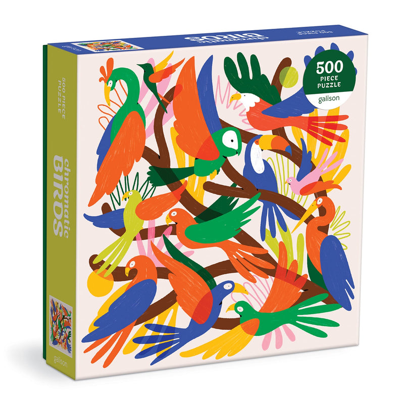 Chromatic Birds 500 Piece Puzzle Galison 