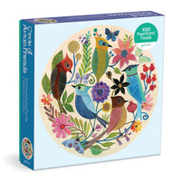 Circle of Avian Friends 1000 Piece Round Puzzle Galison 