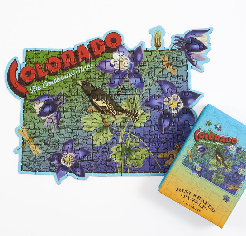 Colorado Mini Shaped Puzzle 100 Piece Puzzles Wendy Gold 