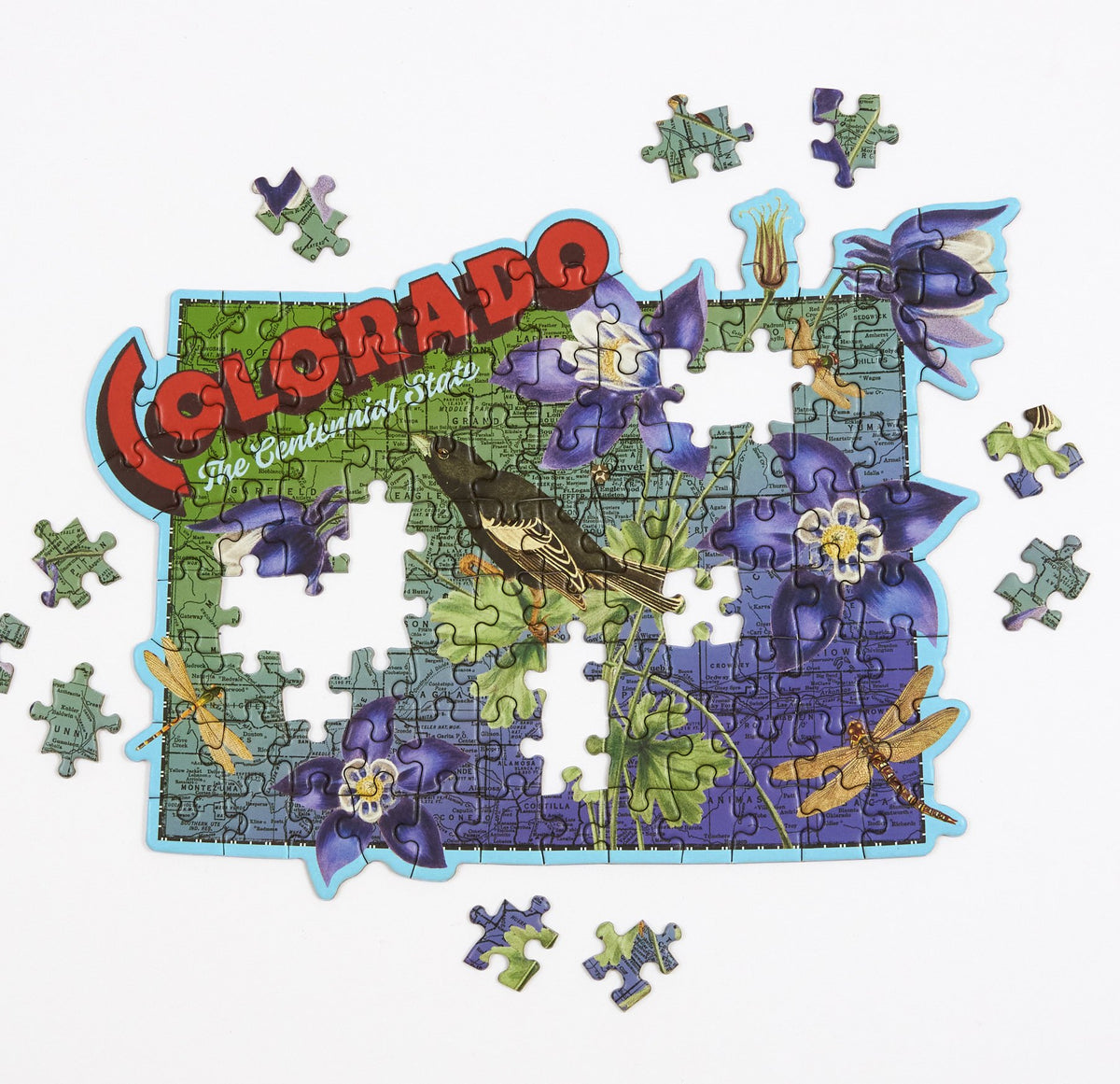 Colorado Mini Shaped Puzzle 100 Piece Puzzles Wendy Gold 