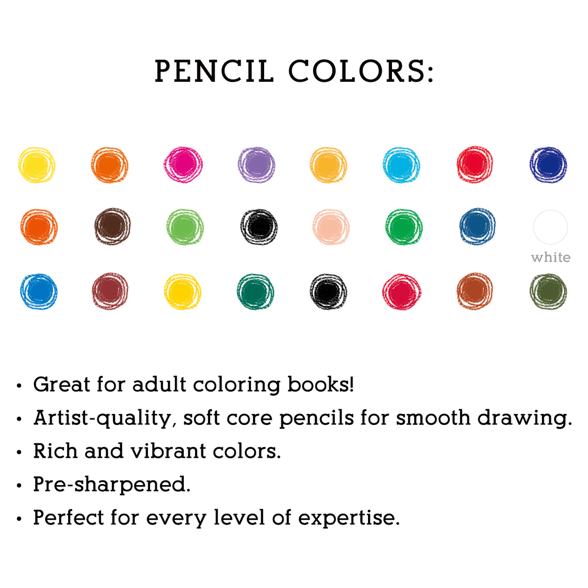 Colored Pencils with Adult Coloring book- Colored Pencils for