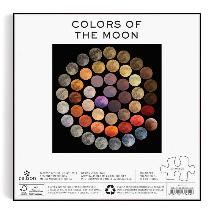 Colors of the Moon 500 Piece Puzzle Puzzles Marcella Julia Pace 