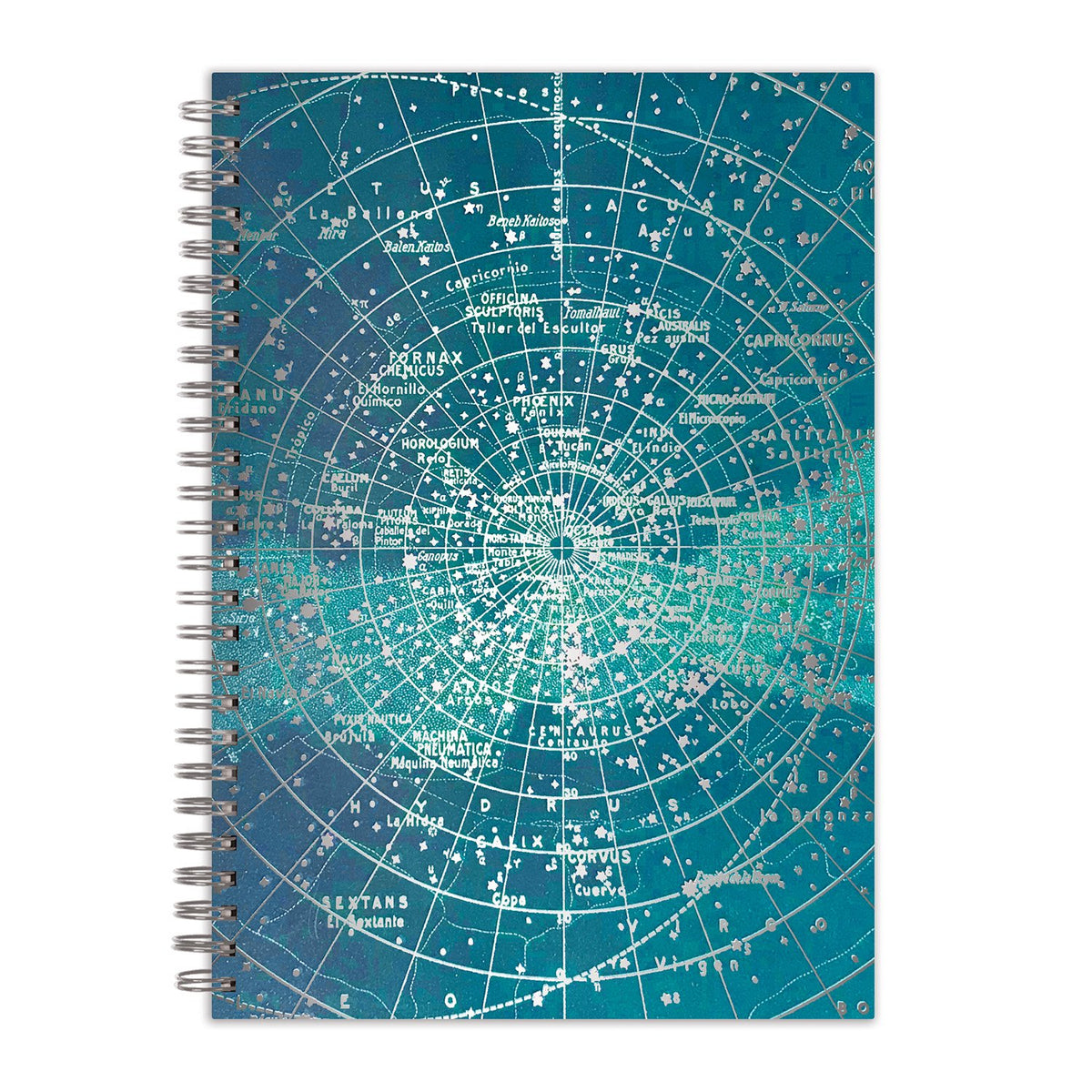 Constellation Grid 7 x 10" Wire-O Journal Journals and Notebooks Cosmos Collection 
