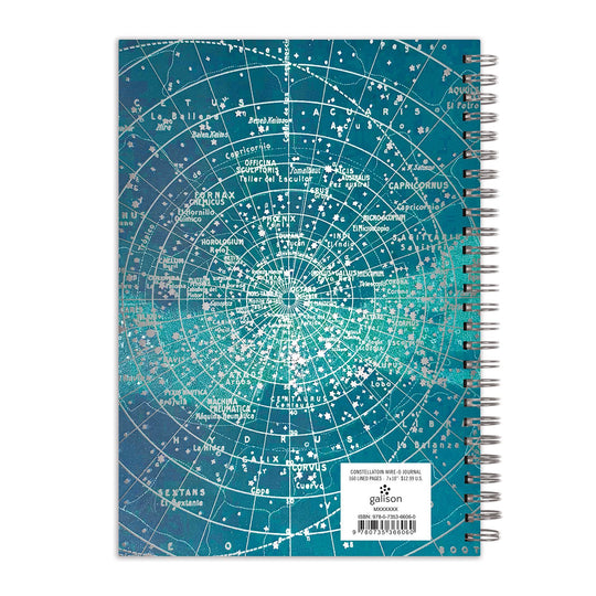 Constellation Grid 7 x 10" Wire-O Journal Journals and Notebooks Cosmos Collection 