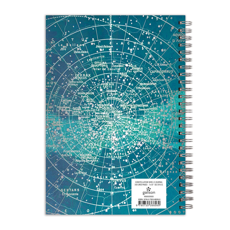Constellation Grid 7 x 10" Wire-O Journal Journals and Notebooks Cosmos Collection 