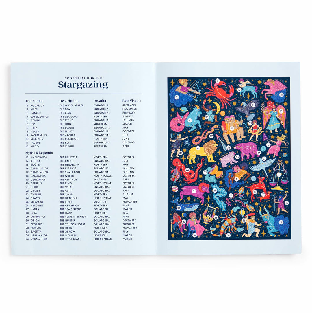 Constellations 101: Stargazing 500 Piece Book Puzzle Caitlin Keegan 