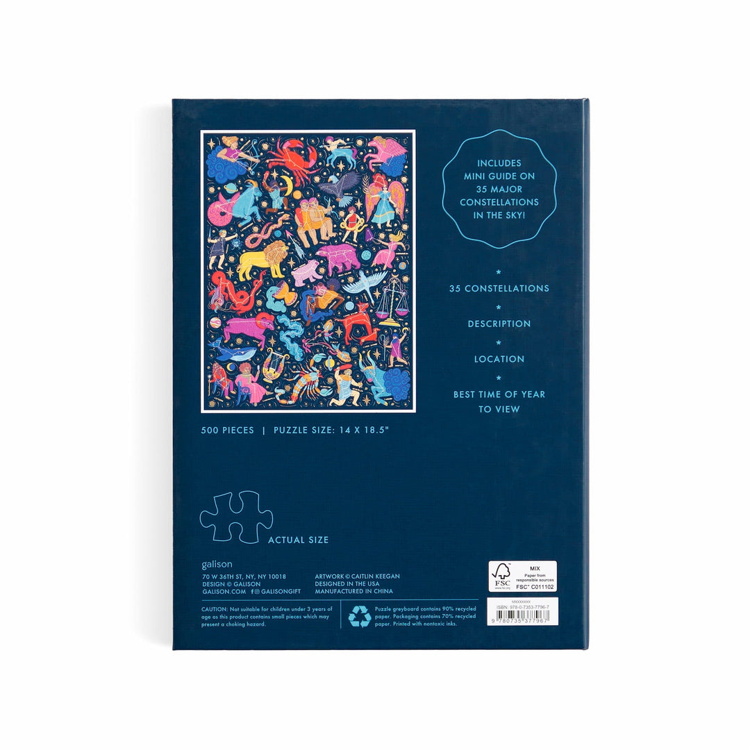 Constellations 101: Stargazing 500 Piece Book Puzzle Caitlin Keegan 