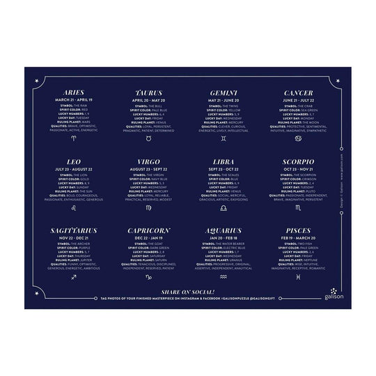 Cosmos Astrology 1000 Piece Foil Puzzle Foil Puzzles Galison 