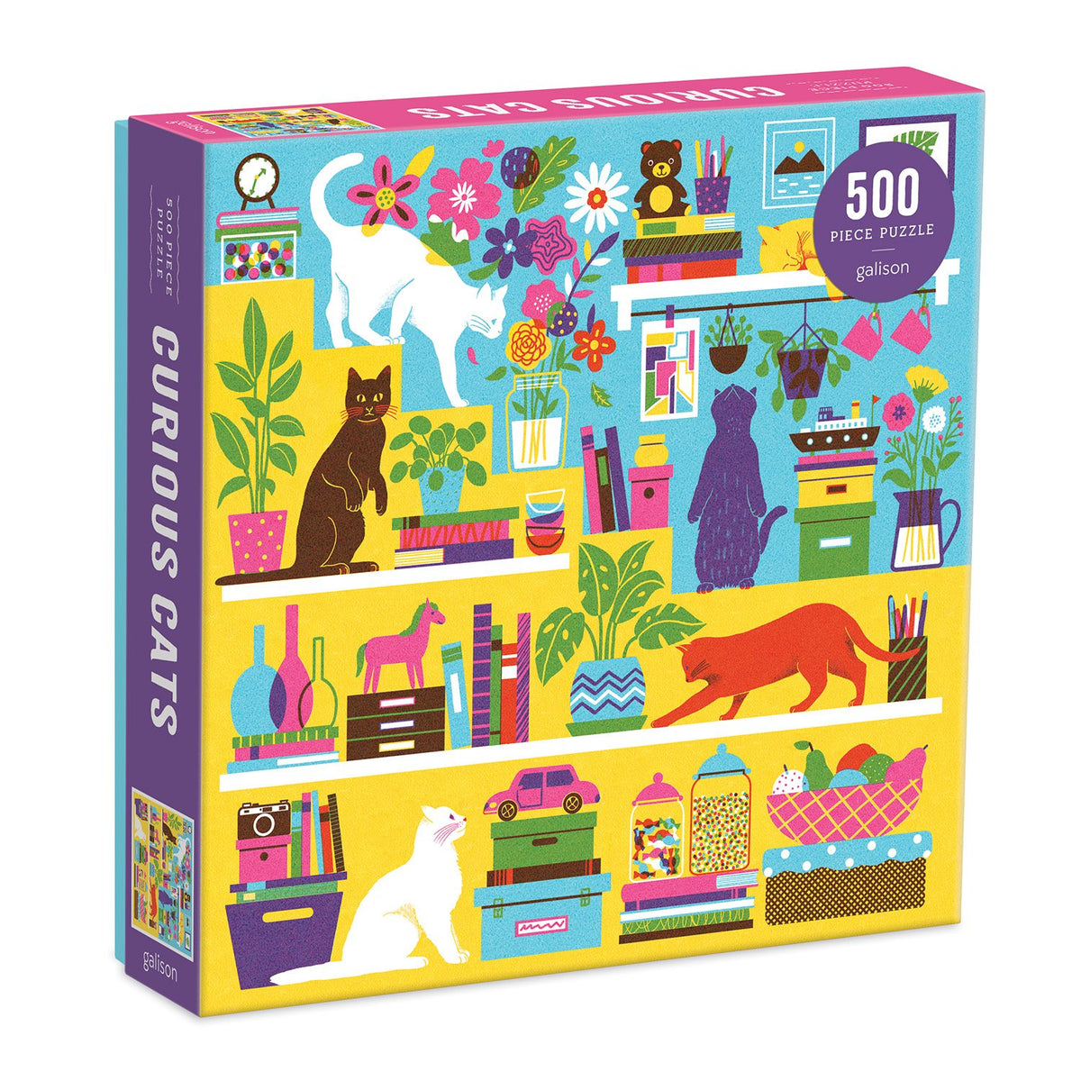 Curious Cats 500 Piece Puzzle 500 Piece Puzzles Galison 