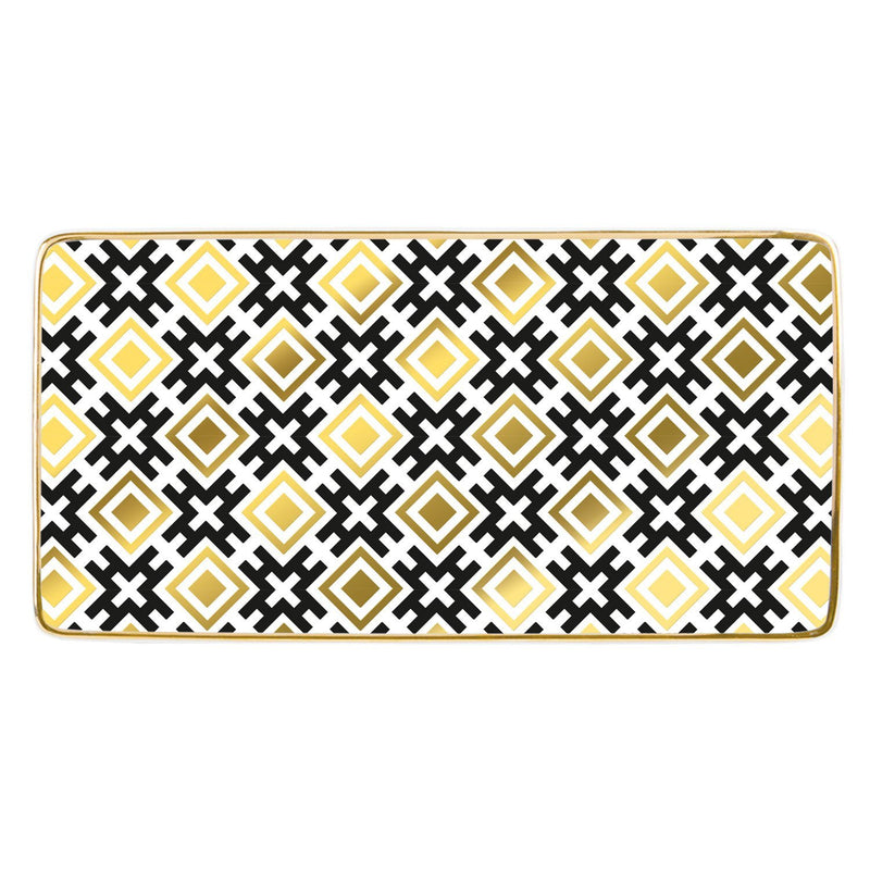 David Hicks Hicksonian (Neutrals) Large Porcelain Tray Porcelain Trays Galison 