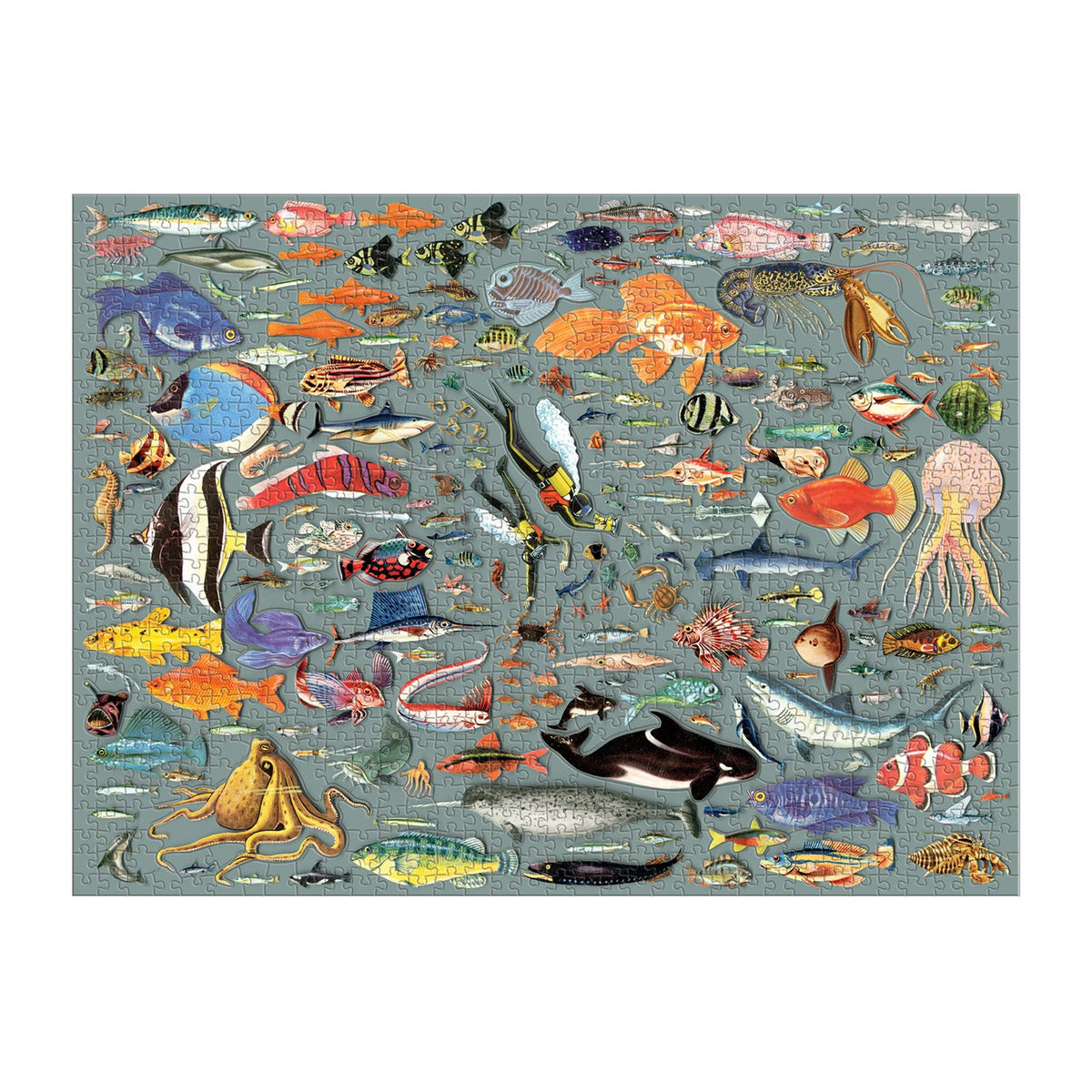 Deepest Dive 1000 Piece Puzzle with Shaped Pieces 1000 Piece Puzzles Ben Giles Collection 