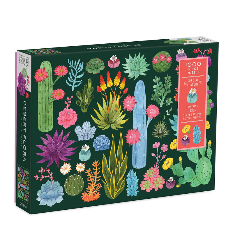 Desert Flora 1000 Piece Puzzle with Shaped Pieces 1000 Piece Puzzles Galison 