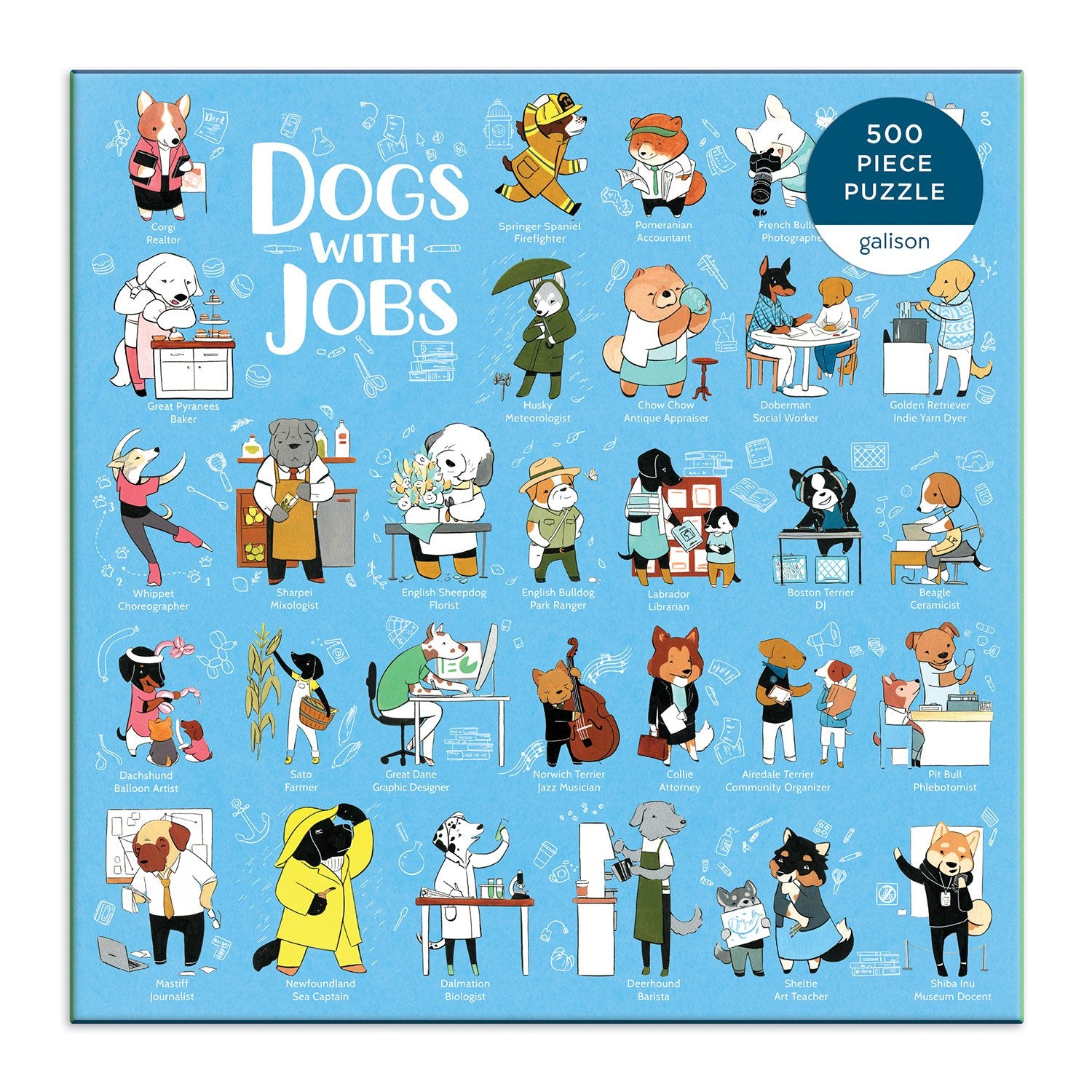 Dogs With Jobs 500-Piece Jigsaw Puzzle | Galison