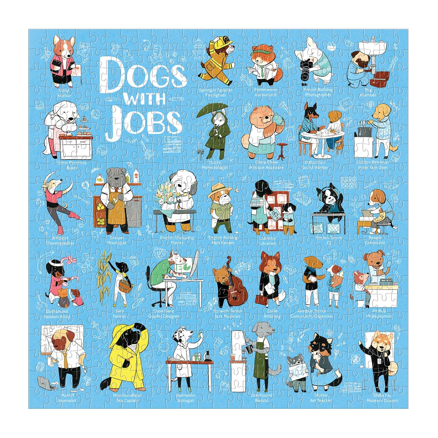 Dogs With Jobs 500 Piece Jigsaw Puzzle | Galison