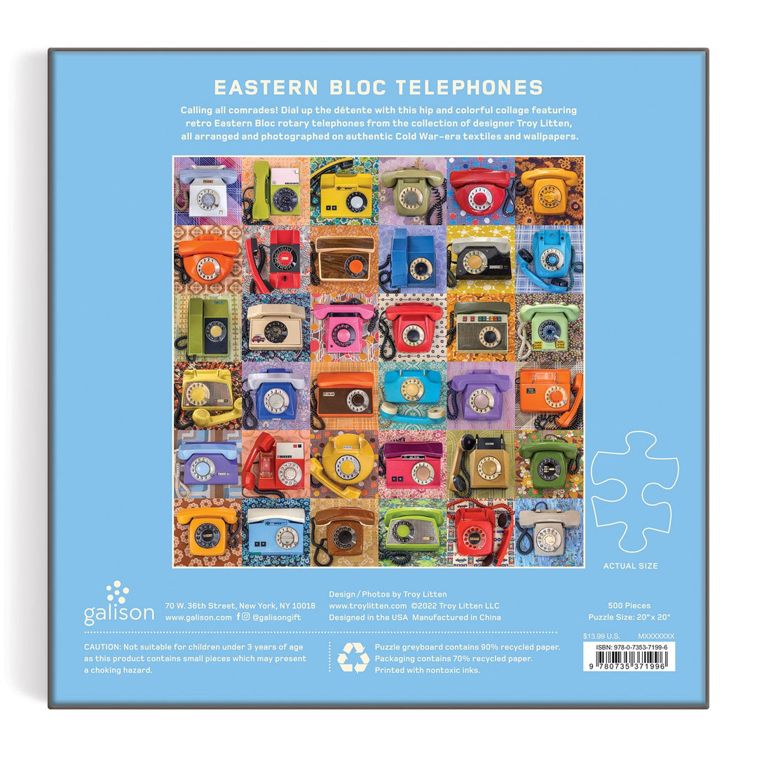Eastern Bloc Telephones 500 Piece Puzzle Galison 